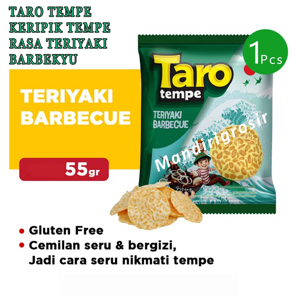 Snack Tempe * Taro * Keripik Tempe * Rasa Teriyaki BBQ &amp; Chicken Onion 55g