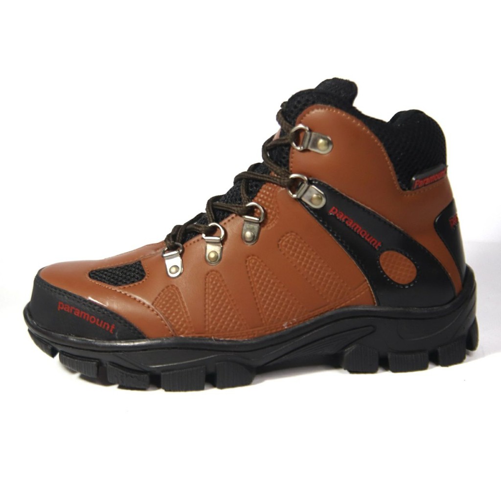 Sepatu pria tracking safety paramount cover ujung besi sol di jahit size 39-43!!!