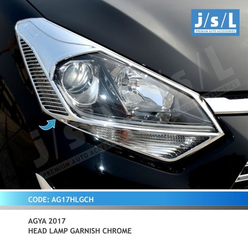 Garnish Lampu Depan New AGYA 2017 Chrome