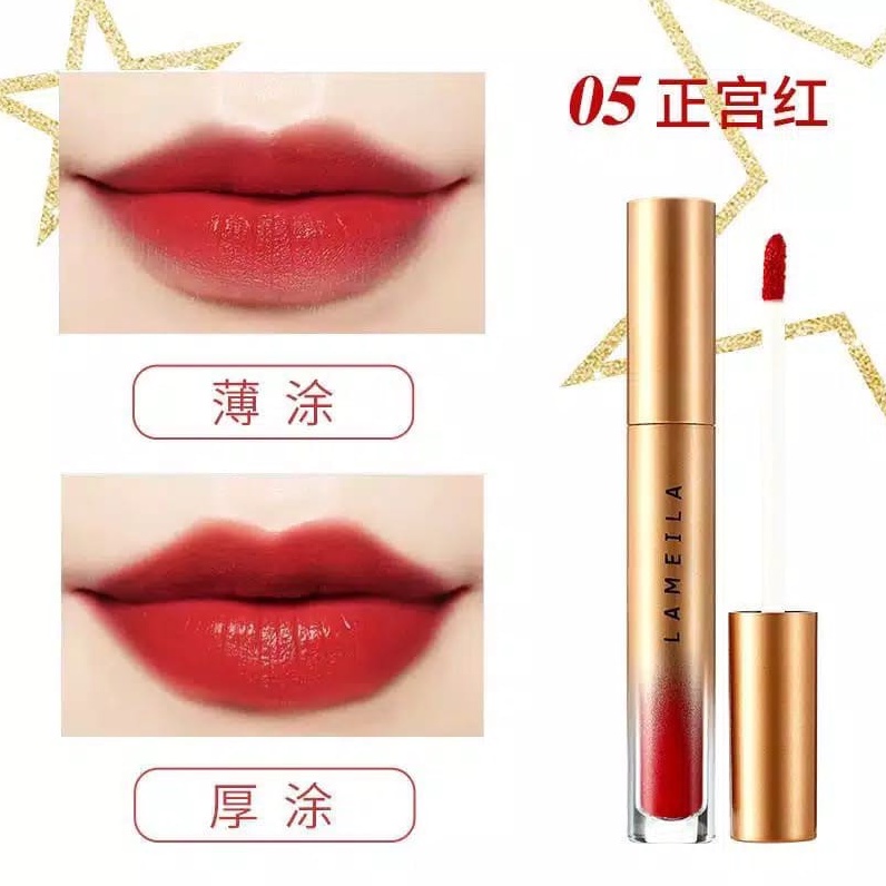 LAMEILA Lip Glaze Lipstik Pelembab Tahan Lama Lip Gloss Pewarna Bibir Cair Pelembab Lipstik LS 1021