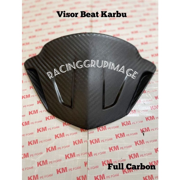 Termurah visor beat karbu full karbon-carbon bahan tebal anti pecah