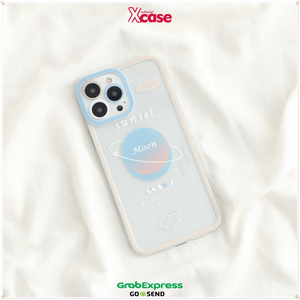Sunset Clear Moon Soft Case Full Lens Cover iPhone 7 8 SE 7+ 8+ X XR XS 11 12 13 MINI PRO MAX