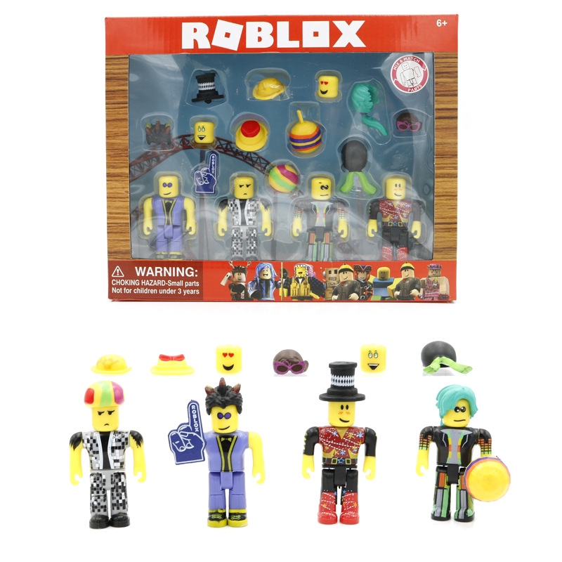 Roblox Block Dolls Crazy Party 4 Dolls 12 Accessories Action - block party roblox