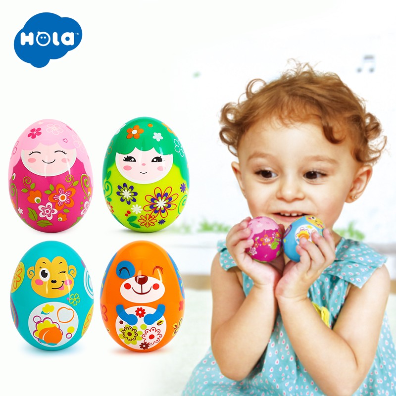 Mainan Bayi Egg Shaker Hola Musical Instrument Mainan  Anak Belofty Toys