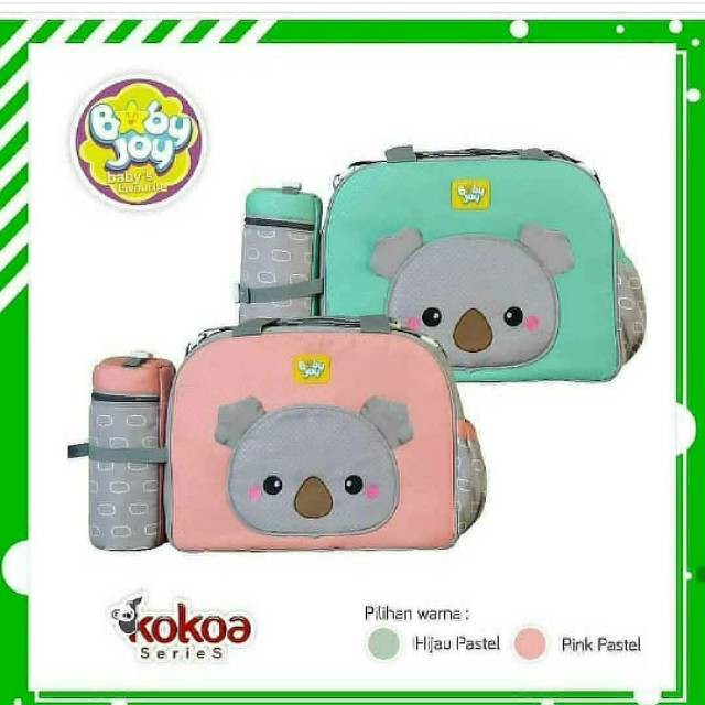 Baby Joy BJT1032 TAs Bayi Besar + Tempat Botol Susu seri KOKOA