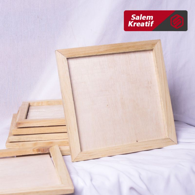 Frame Kayu 20x20 CM / Bingkai Kayu / Frame Kayu Jati Belanda Shopee
