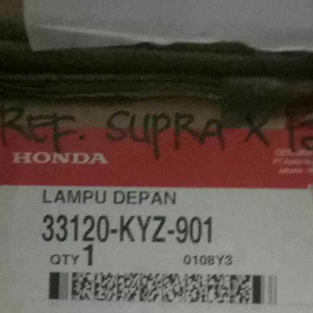 Reflektor depan supra x125 helm in
