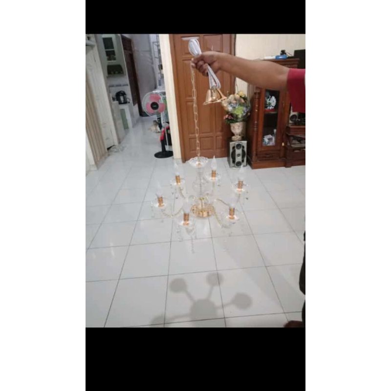 Lampu gantung Akrilik/lampu hias Dekorasi/lampu kristal akrilik/Lampu gantung lilin K6