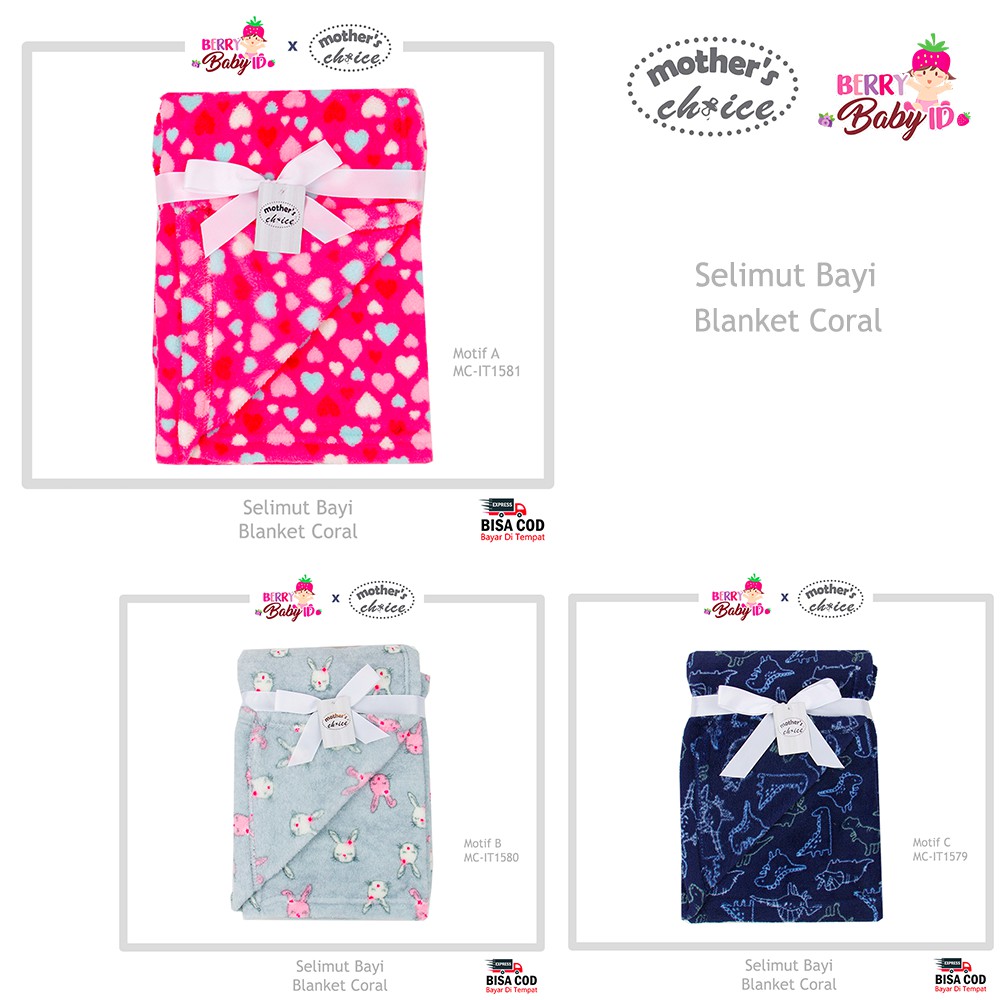 Mother's Choice SNI Blanket Coral Baby Blanket Selimut Bayi MCH017 Berry Mart