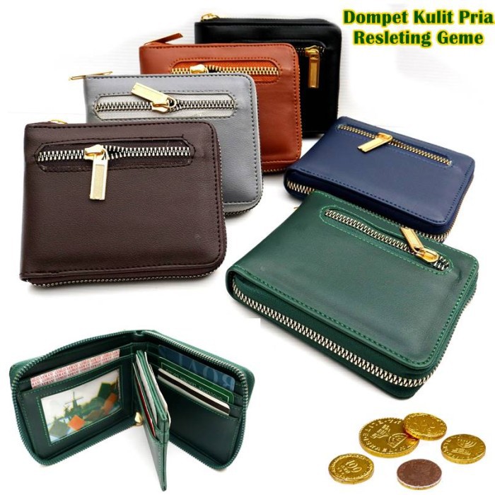 SYATIN Dompet Resleting Kartu Pria Geme