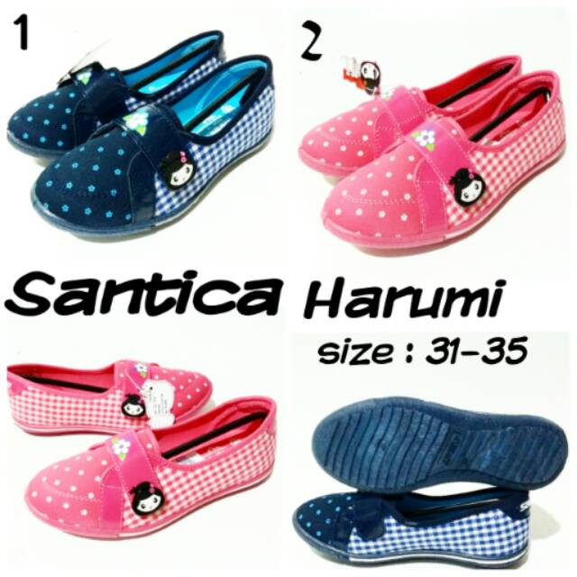 Sepatu anak cewek slip on santica harumi sepatu terbaru dan termurah