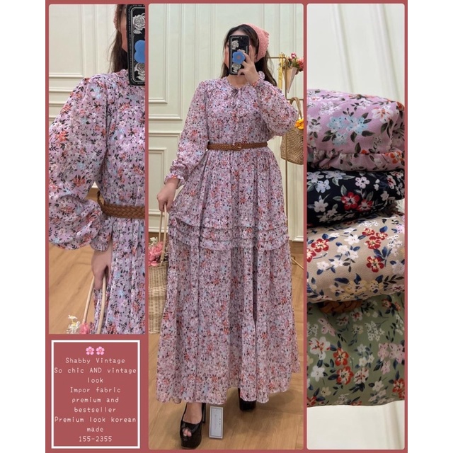 Gamis Shaby Vintage + Belt by Yuna (Import Premium)