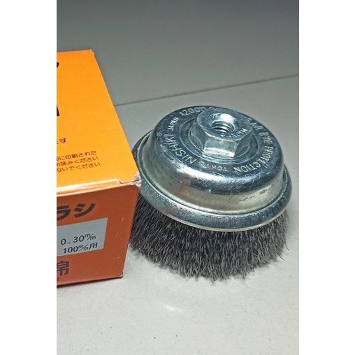 SIKAT KAWAT MANGKOK 3&quot; GERINDA CUP BRUSH