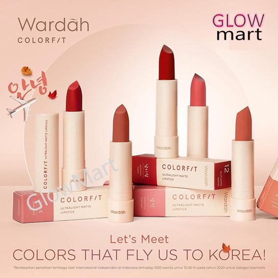 GlowMart ❤ WARDAH Colorfit Ultralight Matte Lipstick | lipstik mate wardah | Korean Edition