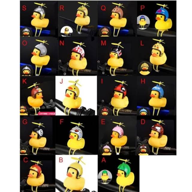 Boneka bebek led berbaling duck helmet bebek pakai helm lucu led