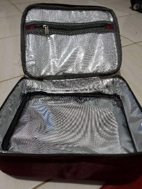 Tas Jaring Lunch Box / Bekal / Tempat Makan Aluminium Foil Premium