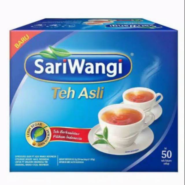 

SARIWANGI TEH CELUP ASLI NEW isi 50 pcs