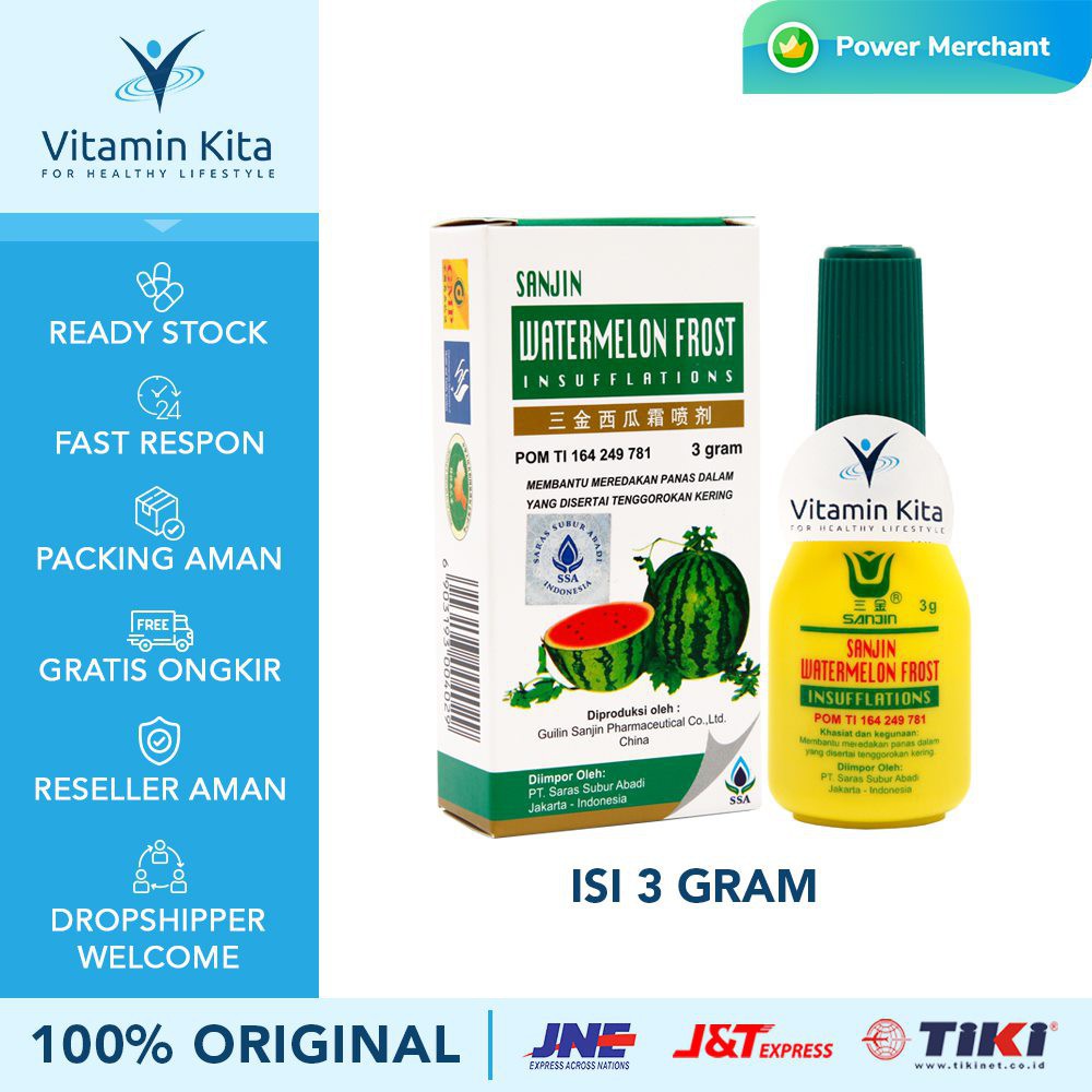 SANJIN WATERMELON FROST INSUFFLATIONS 3 GR OBAT SARIAWAN DAN TENGGOROKAN