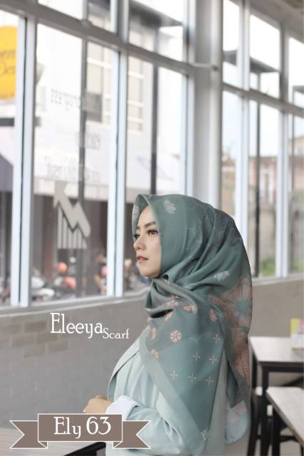 HIJAB SEGIEMPAT MOTIF ELY 63 II Eleeya Scarf