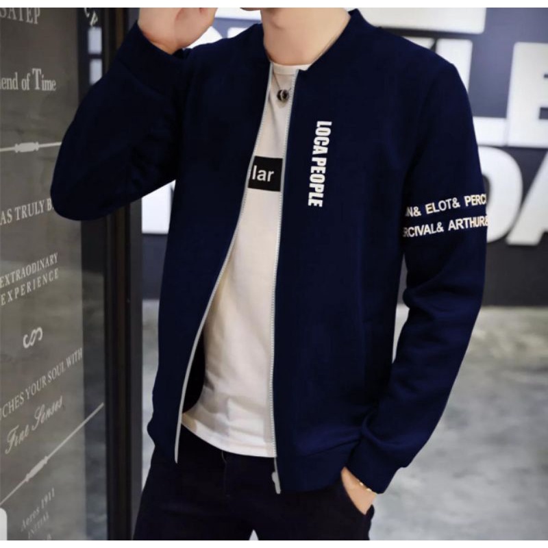 JAKET MAN LOCA Fashion Pria Lengan Panjang Jaket Keren Style Model Baru
