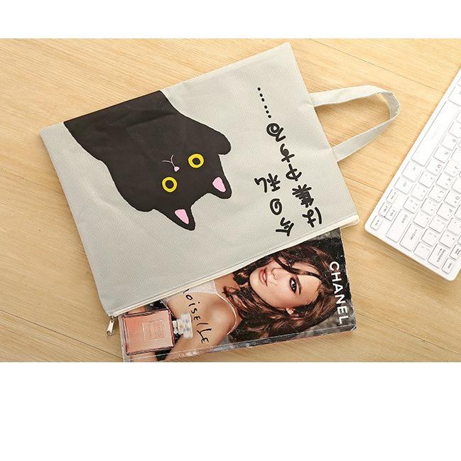 

Baru - Japanese Tas Cute Cat Portable / A4 File Storage Pouch Bag!!
