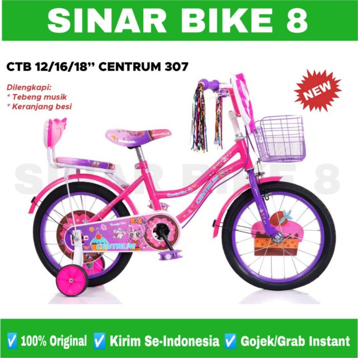 Sepeda Anak Perempuan MINI CENTRUM CT 307 New Ukuran 12&quot; 16&quot; dan 18 Inch