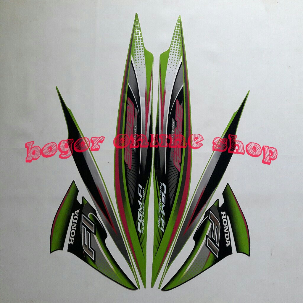 stiker motor body lis spacy 2012 fi hijau