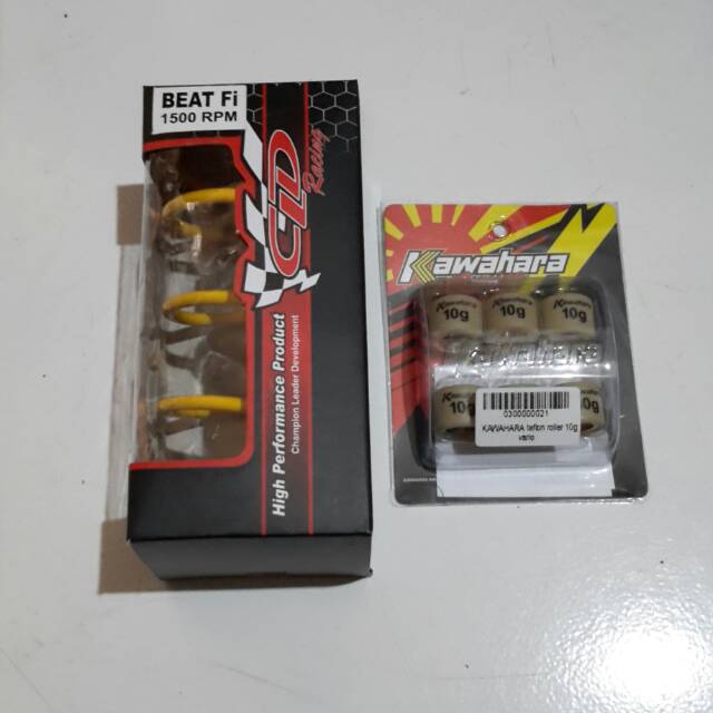 PAKET Roller KAWAHARA racing beat Fi street ESP scoopy FI 9 gram + per cvt CLD 1500 RPM