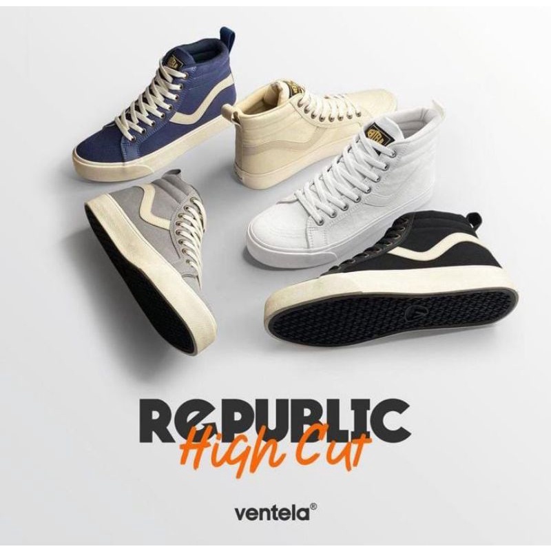 Sepatu Ventela Ventela Republic High Black Ventela Republic High Navy Ventela Republic High White Ve