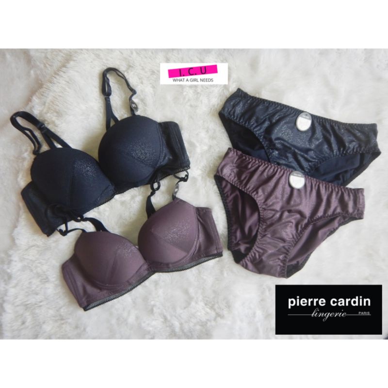 Bra Set Kawat Busa Sedang Cup 3/4 Panty Mini Pakaian Dalam Wanita Original Pierre Cardin 707-73496B 