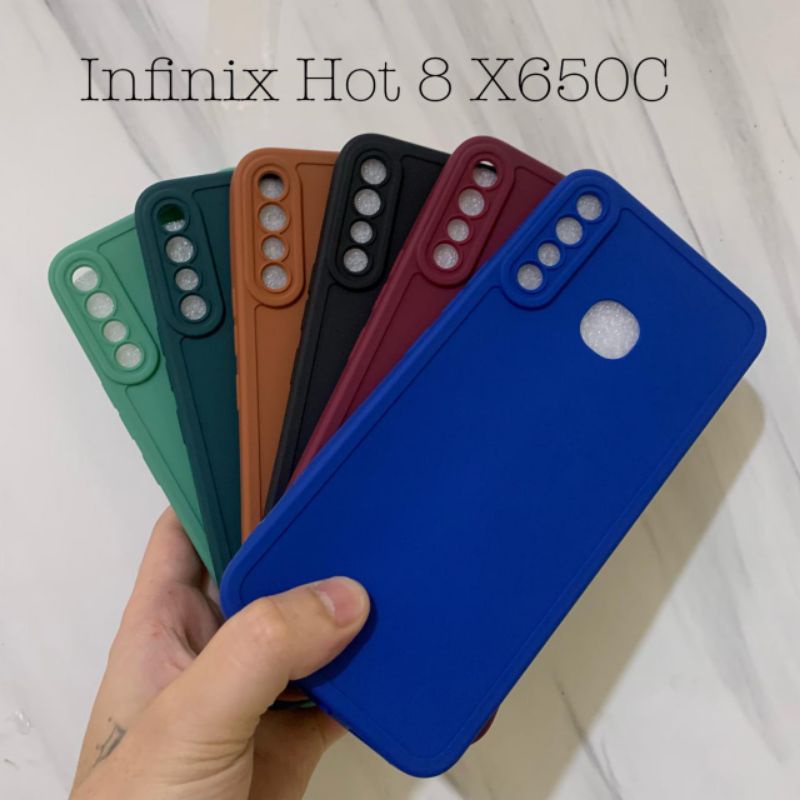 Case Infinix Hot 8 X650C - Softcase Procamera Full Cover Matte - UA