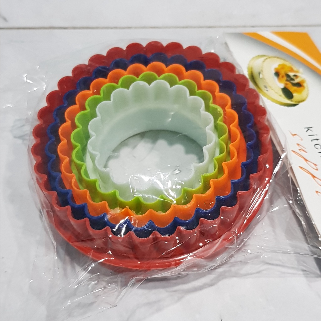 1 set Cetakan Kue Kering 5 size Biskuit Biscuit ring Cutter 2 sisi Cookie Cookies Mold