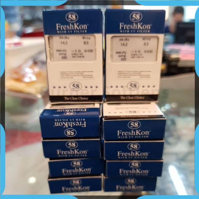 SOFTLENS FRESHKON 58 BENING 1 PASANG lensa kontak mata Softlen Normal / minus