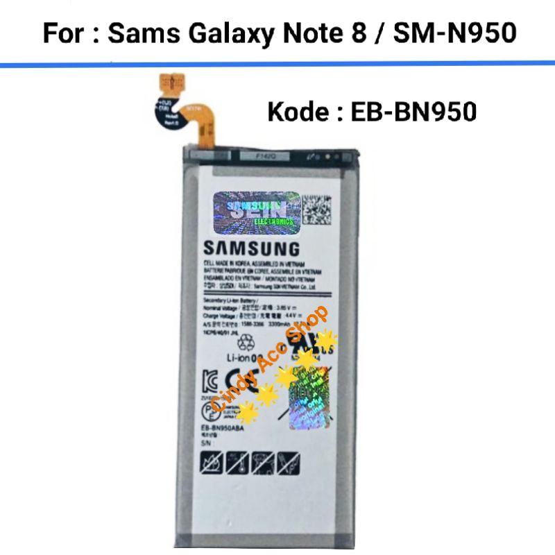 Baterai Batre Samsung Galaxy Note 8 N950 EB-BN950 Original Battery