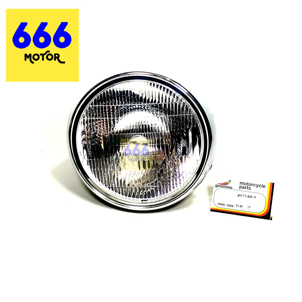 666MOTOR LAMPU DEPAN / REFLEKTOR TIGER BLACK