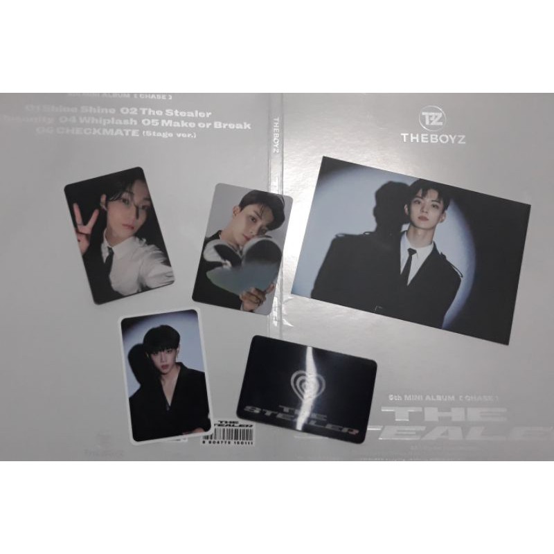 THE BOYZ Q KEVIN SUNWOO TRICK CHASE STEALER HAKNYEON REVEAL JUYEON HYUNJAE ERIC SANGYEON PHOTOCARD