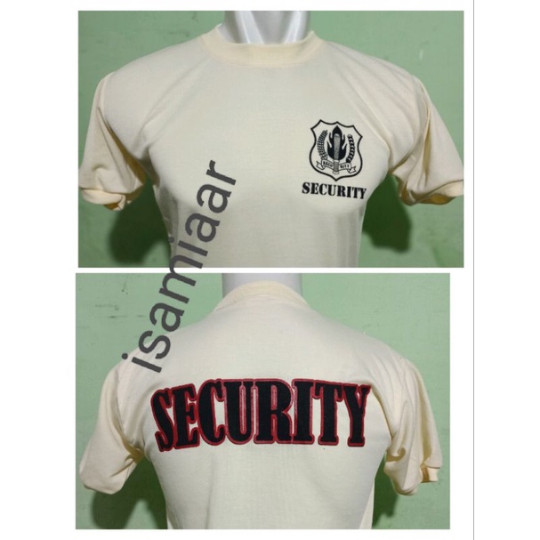 KAOS DALAM SATPAM/SECURITY WARNA KREM.DARI UKRN M.L.XL.XXL.XXXL