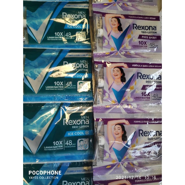 Rexona Deo Lotion Sachet Saset Cewek Free Spirit Hijab Segar &amp; Cerah  dan Cowok Ice Cool Deodorant