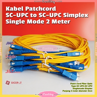 Patchcord SC UPC - SC UPC panjang 2 meter Kabel Fiber Optic Single Mode-1PCS