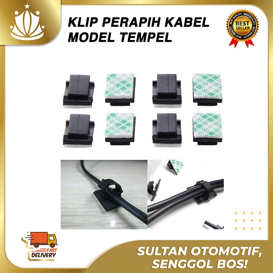 Klip Perapih Pengikat Penjepit Kabel Mobil Listrik USB PC Organizer