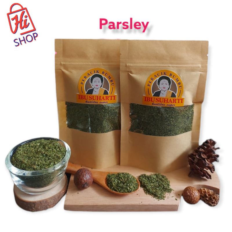 

Ibu Suharti - Rempah Daun Peterseli Kering Murni Bumbu Dapur Daun Parsley Pure Dried Parsley Leaves Kualitas Premium
