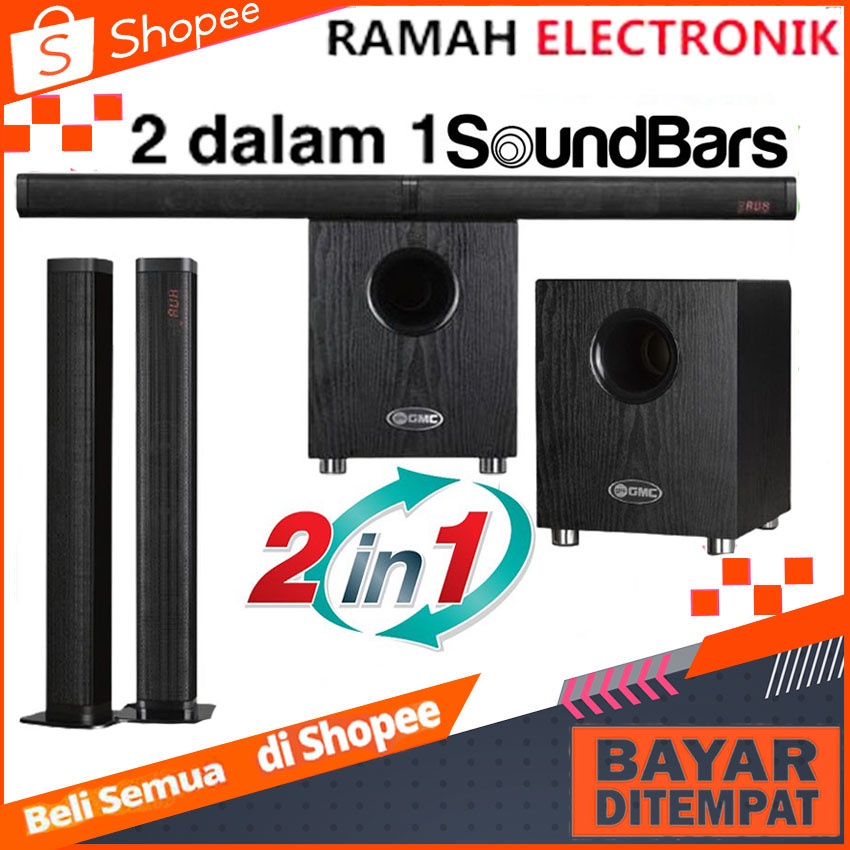 GMC 898G Speaker Soundbar Speaker Bluetooth