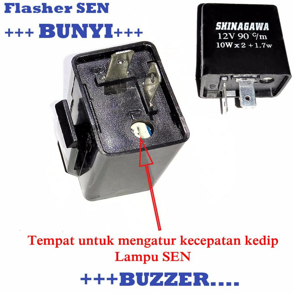 Relay Flasher Sen Buzzer / Sein Bisa untuk Sen Lampu LED + Buzzer Bunyi Saat Sen Menyala