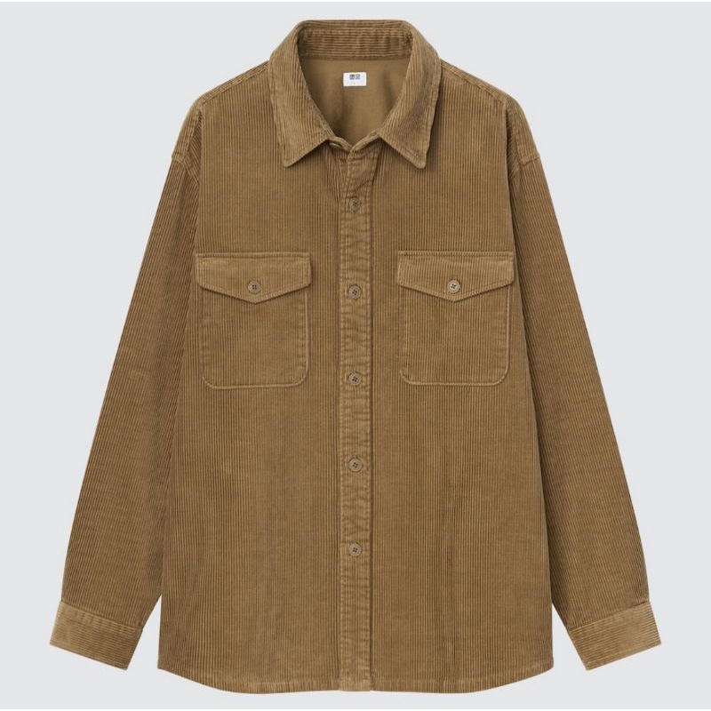 SALE UNIQLO OVERSIZED CORDUROY OUTER SHIRT ORIGINAL/SALE KEMEJA OVERSIZED CORDUROY UNIQLO