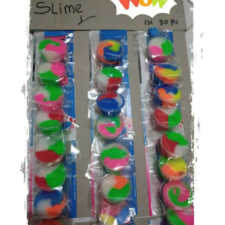 mainan slaime/sleem/sleme/slime/mainan rencengan siap jual isi 30 pcs