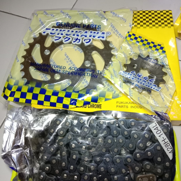 GEAR PAKET GIR SET DEPAN BELAKANG SUZUKI SMASH NEW FUKUKAWA BAJA
