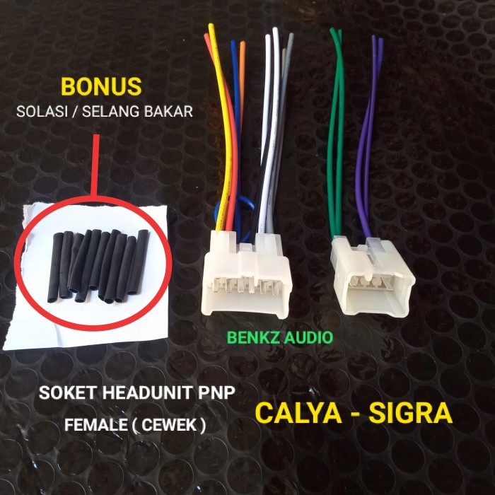 Aksesoris Speaker Mobil Termurah, Soket Headunit Pnp Calya - Sigra Kabel Tape Calya Sigra Female