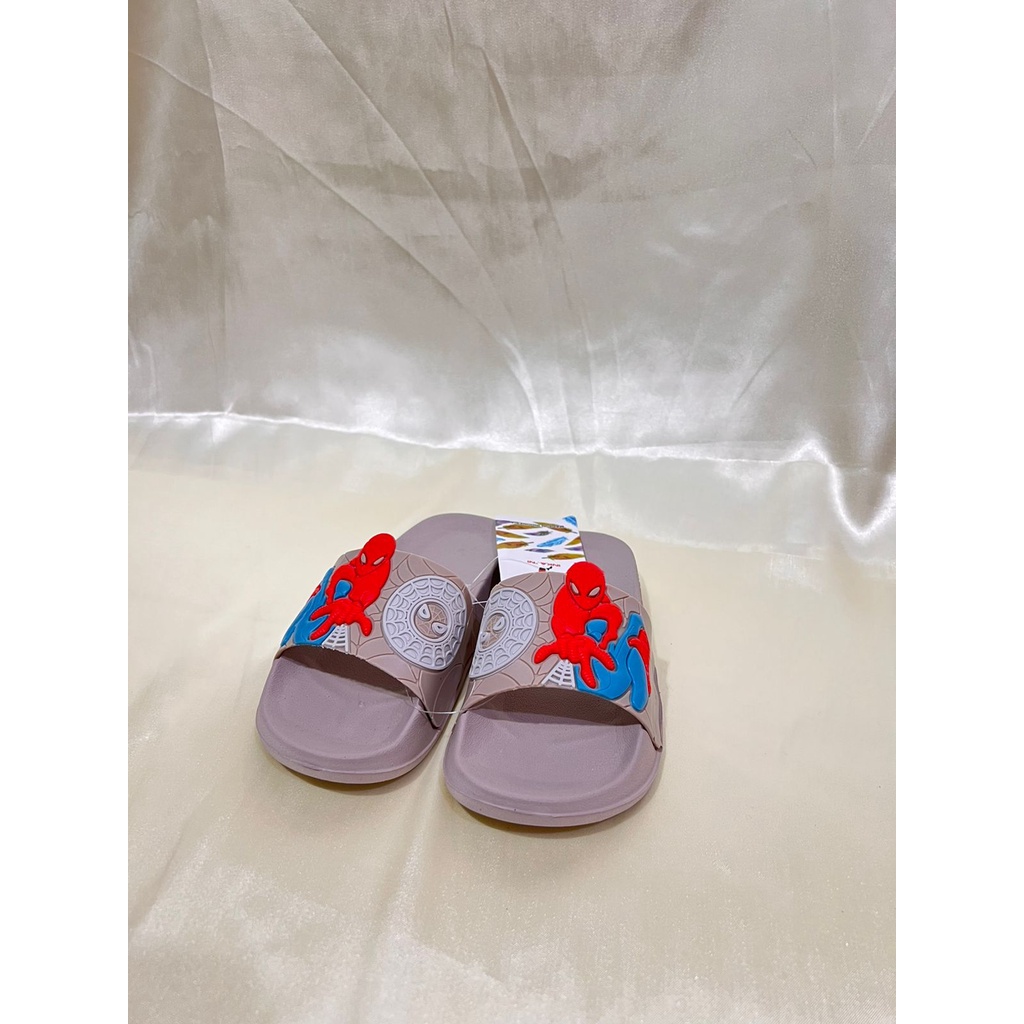 YK2019 Sandal Selop Anak Laki Laki / Sandal Slide Anak Cowok Motif Spiderman Merek Inkayni Size 24-29