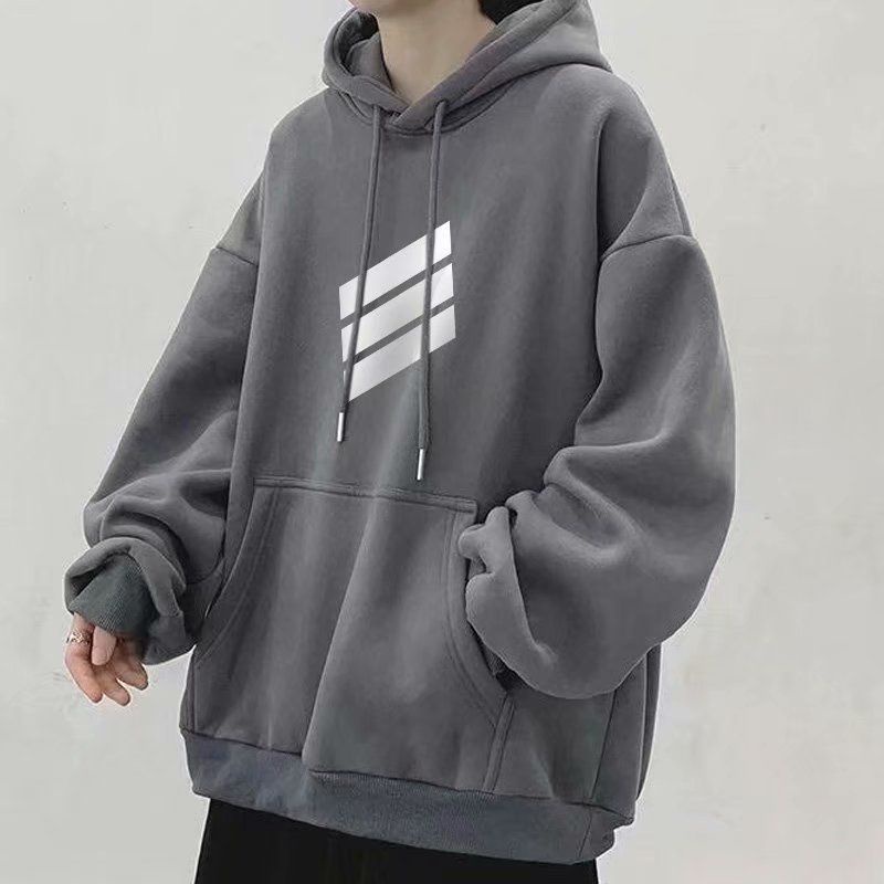 (S - XXXXL 5XL 6XL) Hoodie SIMPLE LOGO Korean Street Style Bigsize Harajuku Jacket Jumper Oversize Ulzzang Unisex