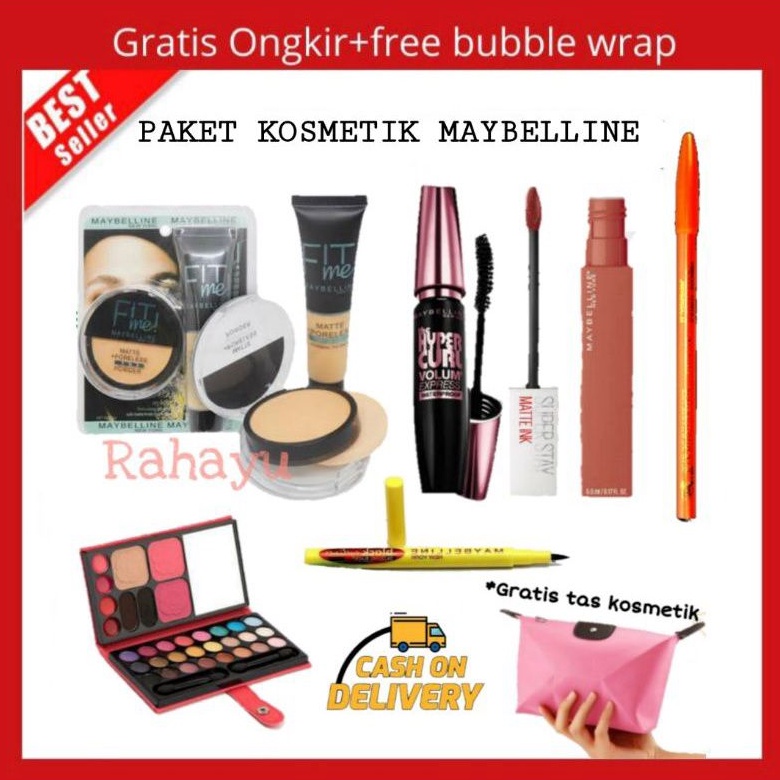 maybelline - paket make up - paket make up murah - paket kosmetik lengkap - paket make up maybeline 